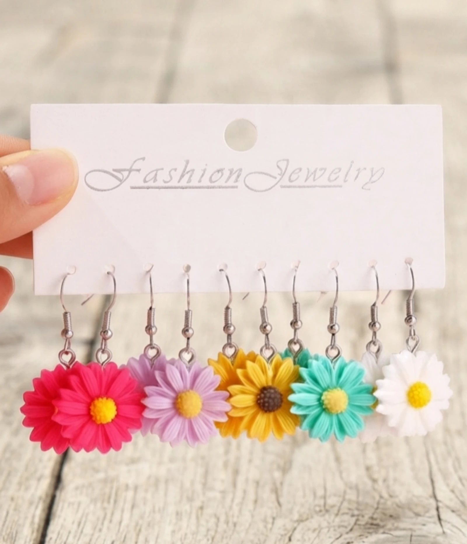 5 pares de pendientes